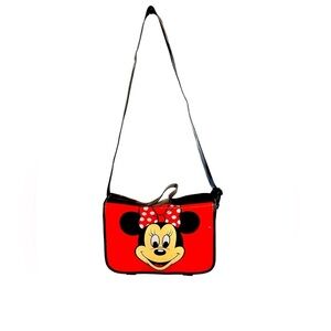 Vintage Rare Disney Faux Patent Leather Minnie Mouse Shoulder Crossbody Bag